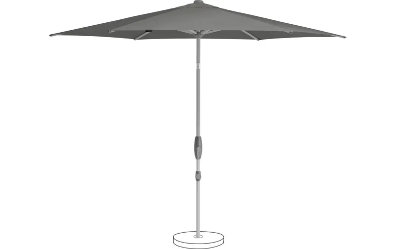 Suncomfort by Glatz Sonnenschirm Shell Turn 300 cm, Stone Grey