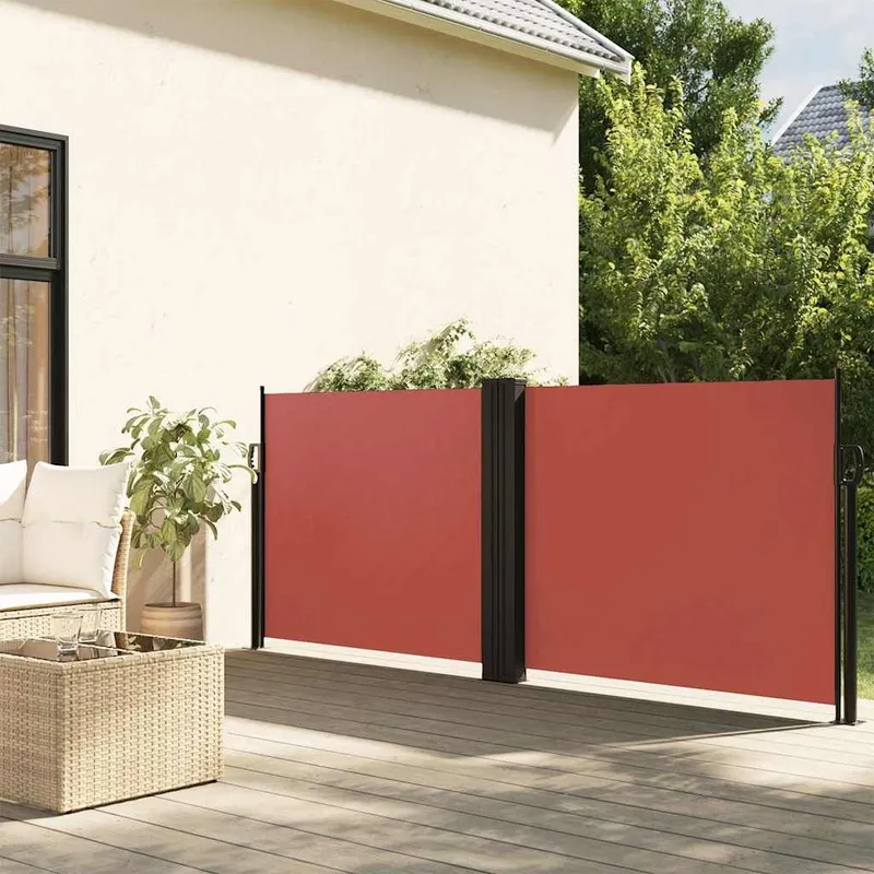 Seitenmarkise Ausziehbar Terrakottarot 120x600 cm