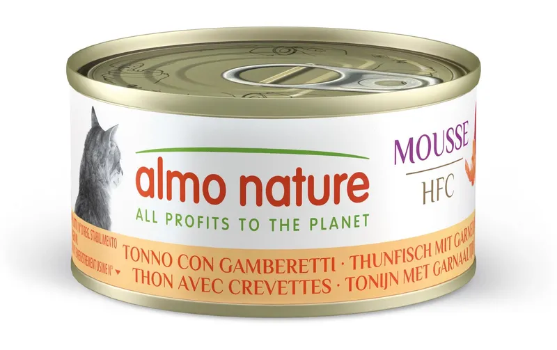 Almo Nature Nassfutter HFC Mousse Thunfisch und Garnelen 70 g