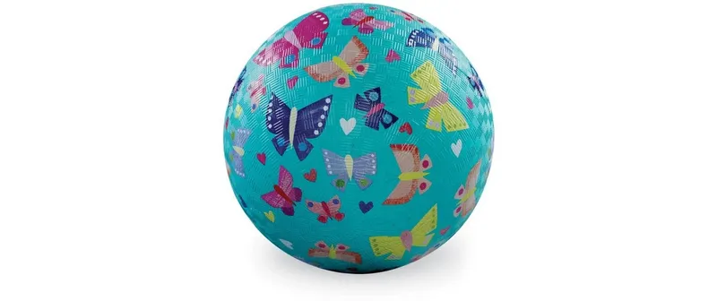 Crocodile Creek Spielball naturalgummi strukturiert 18 cm Schmetterlinge