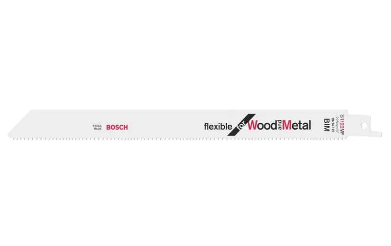 Bosch Professional Säbelsägeblatt S 1122 VF Flexible Wood and Metal, 5 pièces