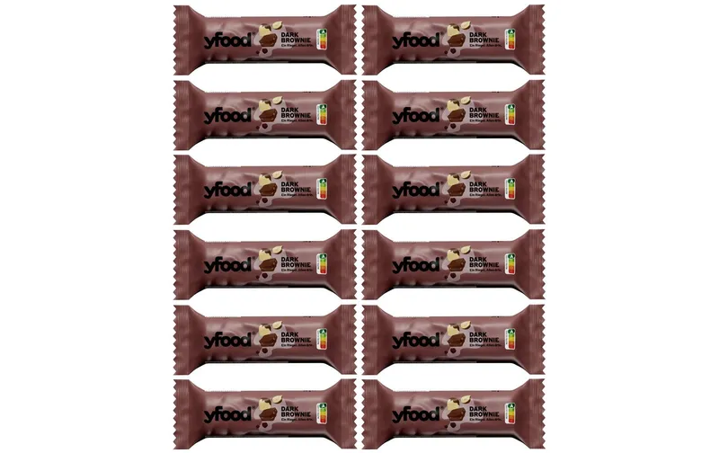 YFOOD Riegel Dark Brownie 12 x 60 g