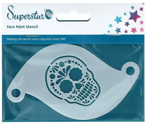 Schablone Make-up Totenkopf