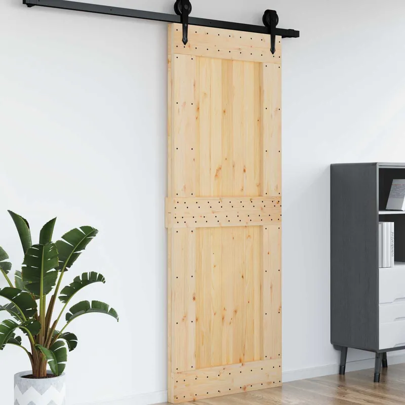 Porte NARVIK 85 x 210 cm Bois de pin massif (non traité)