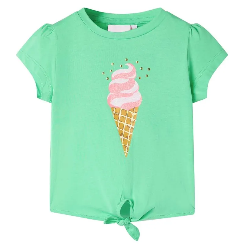 T-shirt pour enfants vert clair 128