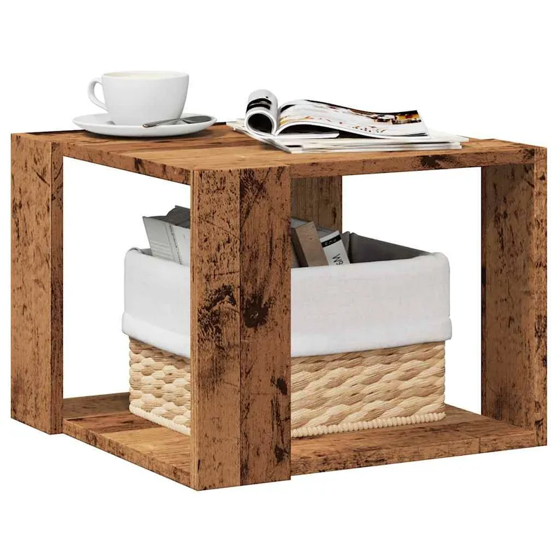 Couchtisch Altholz-Optik 40x40x30 cm derivato del legno