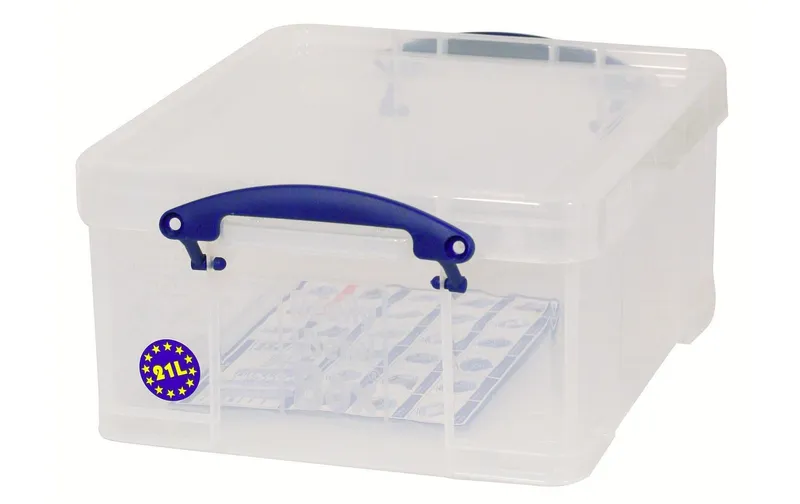 Really Useful Box Aufbewahrungsbox 21 Liter, transparent