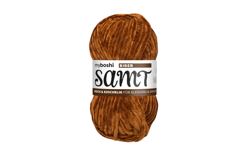 myBoshi Wolle Chenille Samt Biber 100 g, 100 m