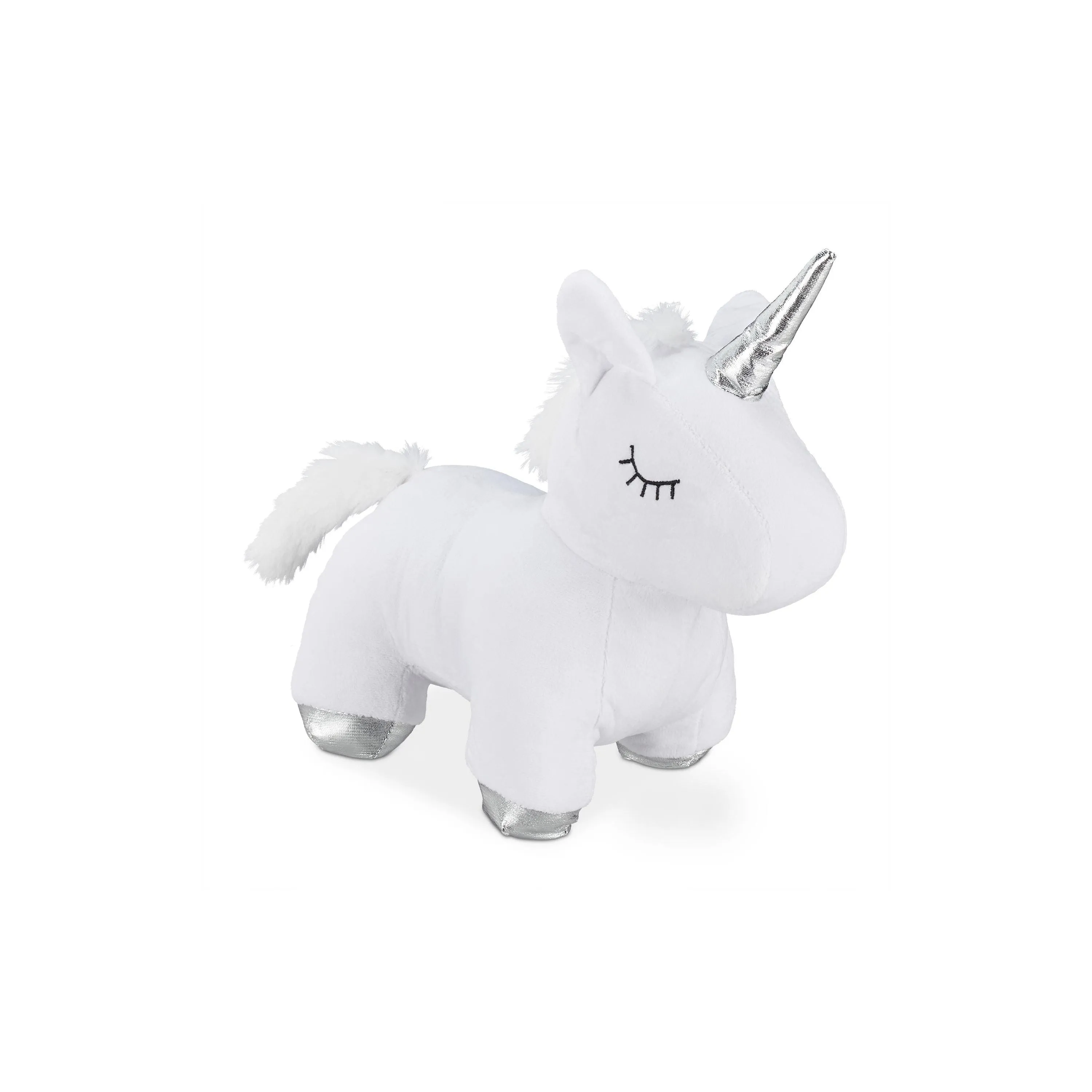 relaxdays Türstopper Einhorn Polyester Sand Weiss Silber
