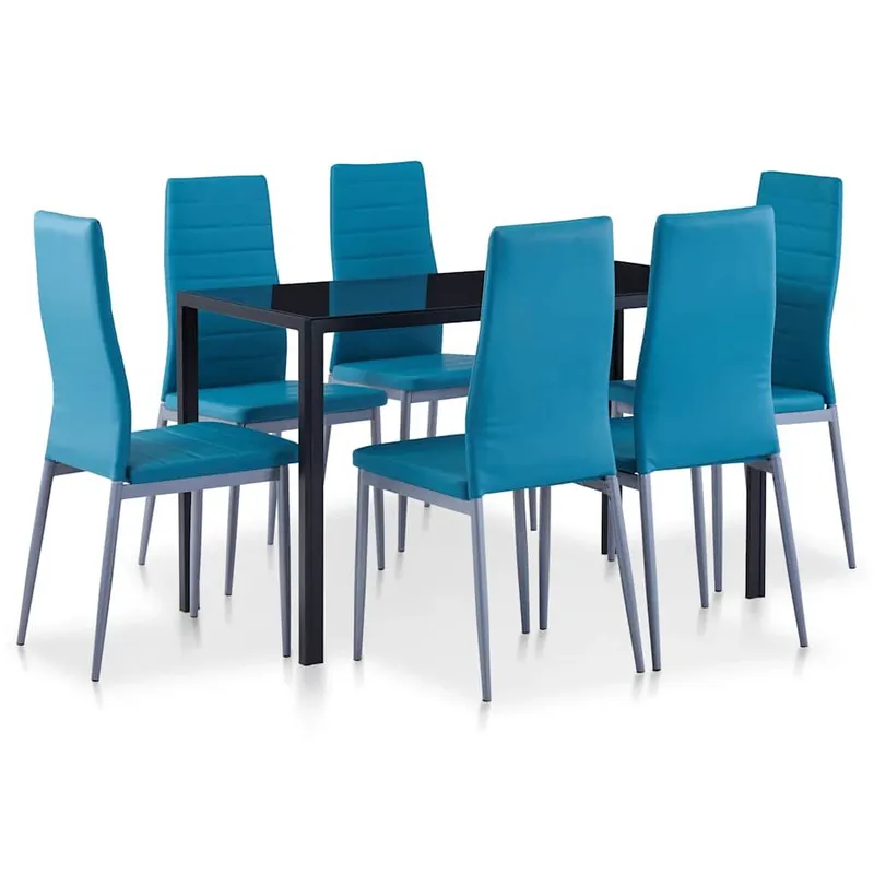 7-tlg. Essgruppe blu