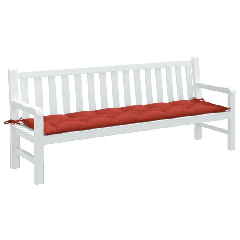 Gartenbank-Auflage Melange Rot 200x50x7 cm Stoff