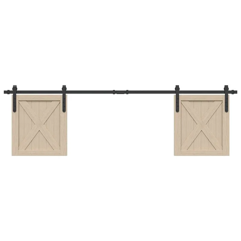 sliding doorbeschlag Set for Schranktüren 183 cm Karbonsteel