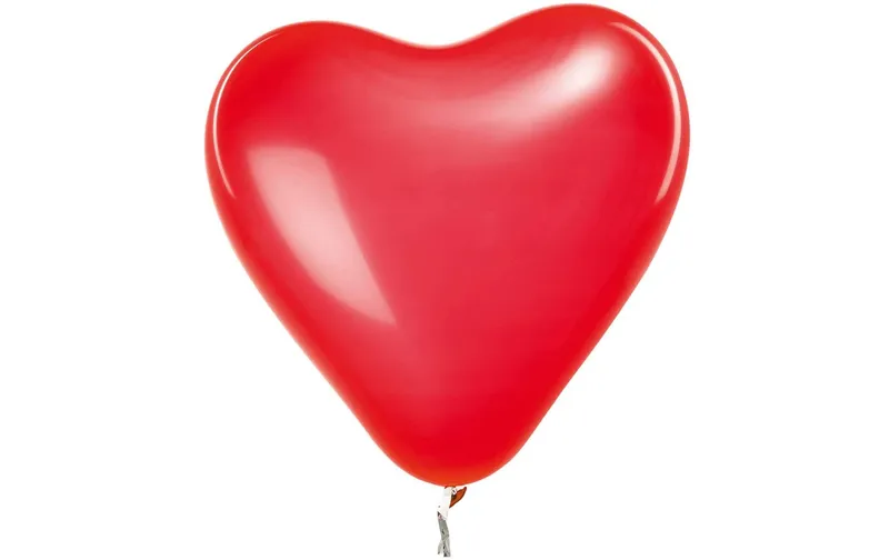Rico Design Luftballon Herz Ø 30 cm, 12 pieces, red