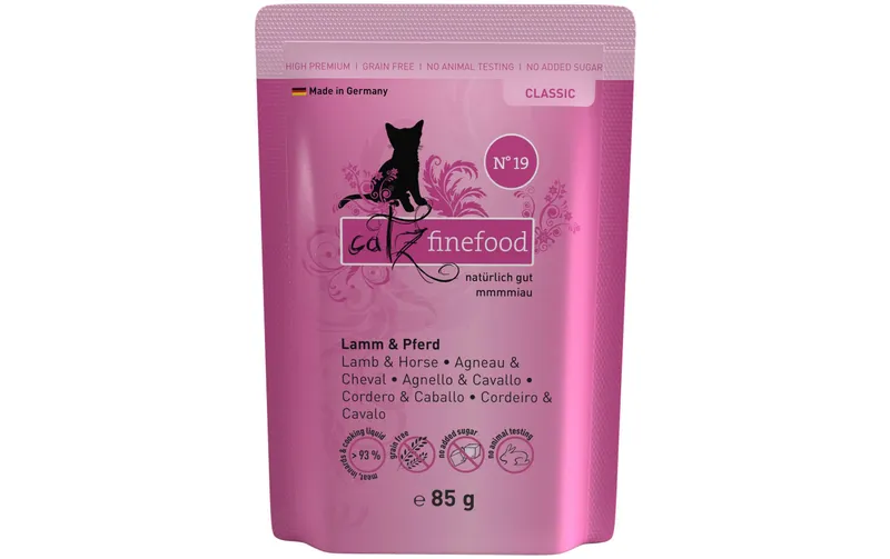 catz finefood Nassfutter No.19 Lamm & Pferd, 85 g