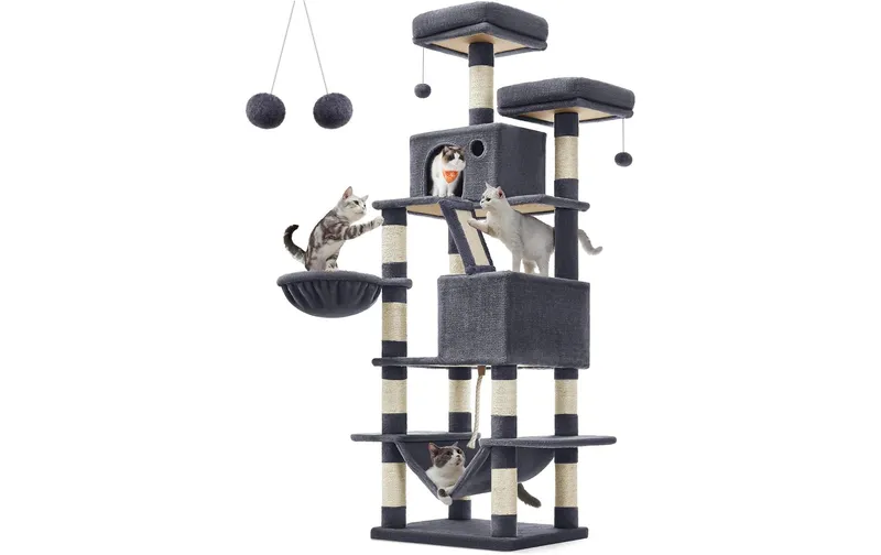 Feandrea Kratzbaum dunkelgrau 55 x 45 x 165 cm