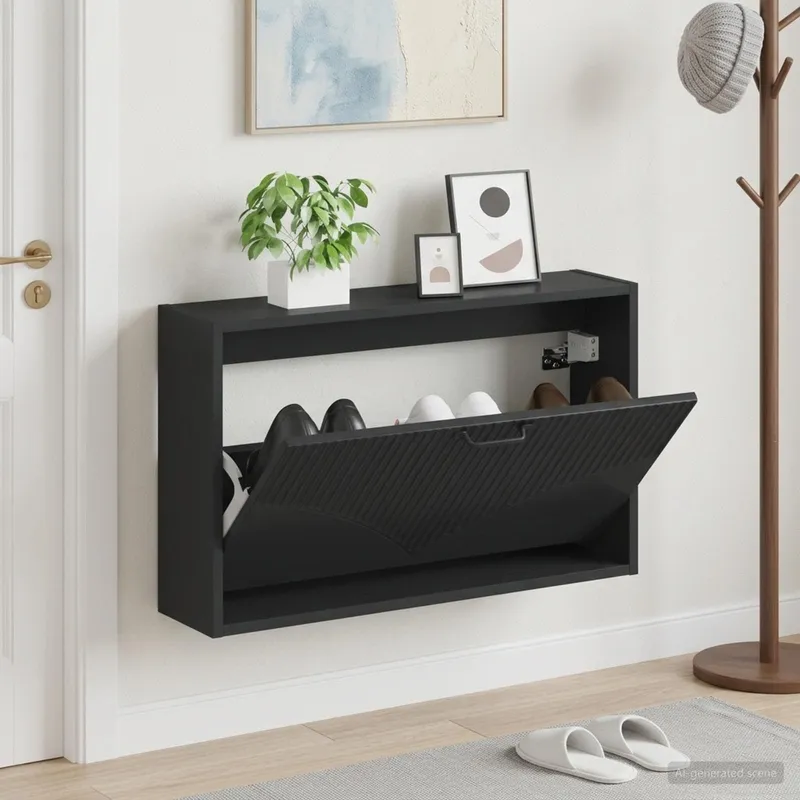 Wandmontierter Schuhschrank HOORN 71 x 17 x 43 cm derivato del legno