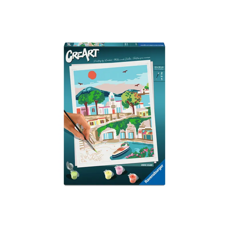 Ravensburger Malen nach Zahlen CreArt, Adults Trend – Griechische Insel