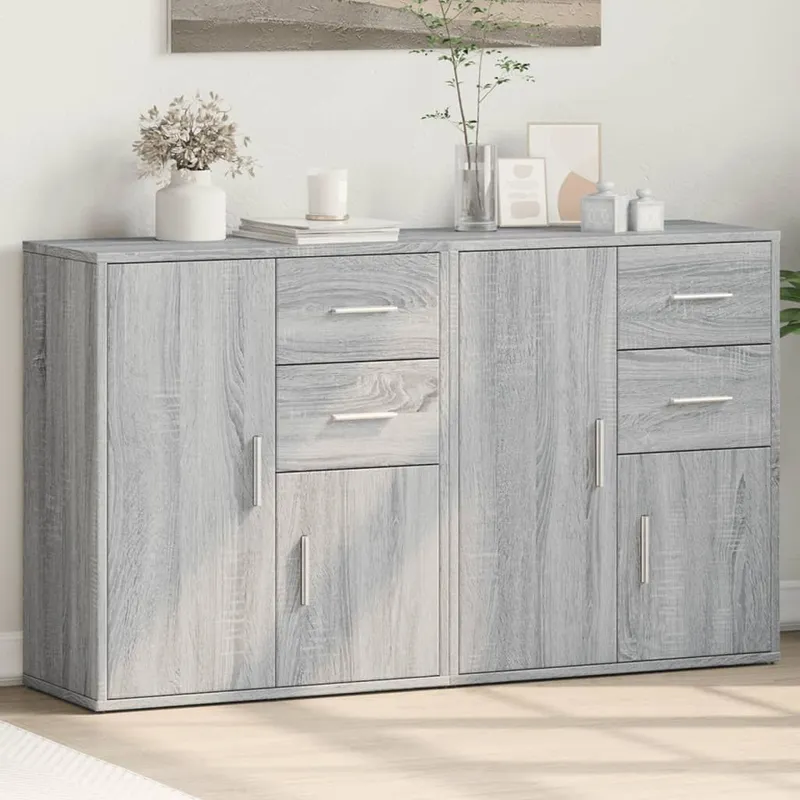 Sideboards 2 Stk. grigio Sonoma-Eiche 60x31x70 cm derivato del legno
