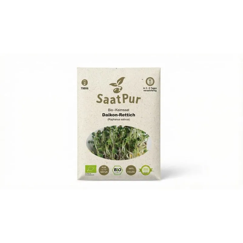 Gorilla Gardening Daikon Rettich Keimsprossen Microgreens
