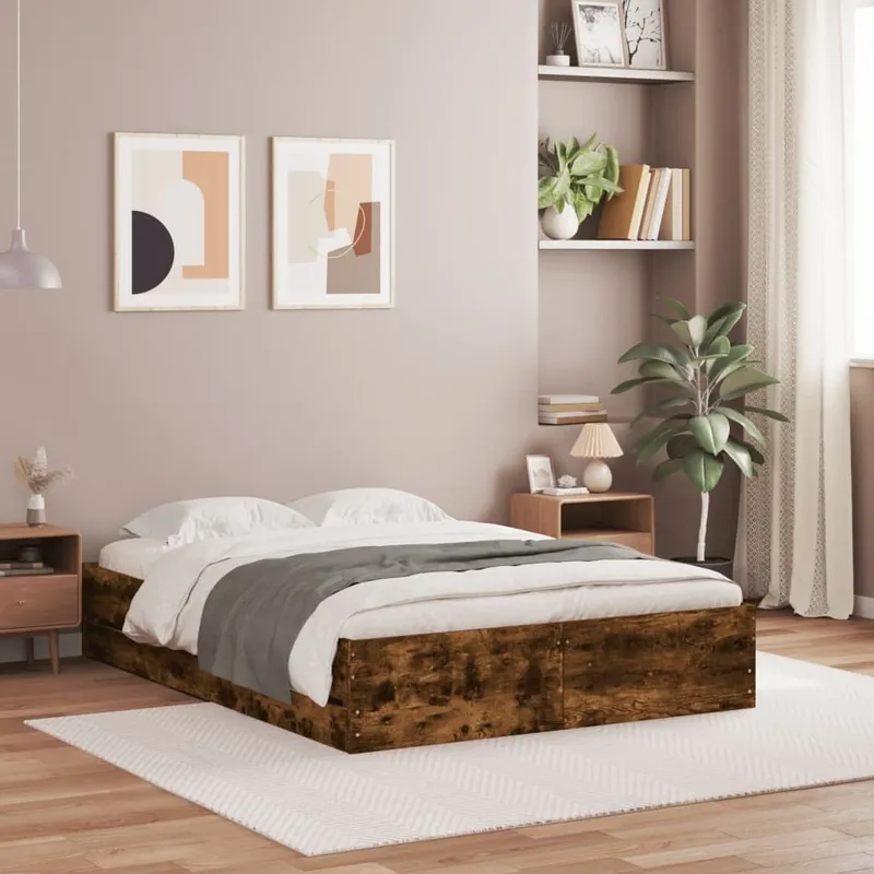 Bettgestell mit Schubladen Räuchereiche 120x200cm derivato del legno