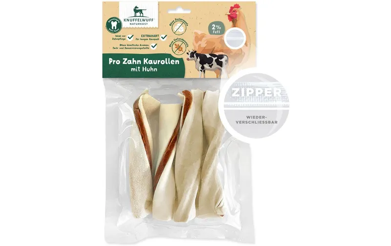 Knuffelwuff Kausnack Pro Zahn Kaurolle 4 Stück ca. 240 g