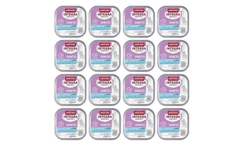 Animonda Integra Protect Nassfutter Diabetes Lachs, 16 x 100 g