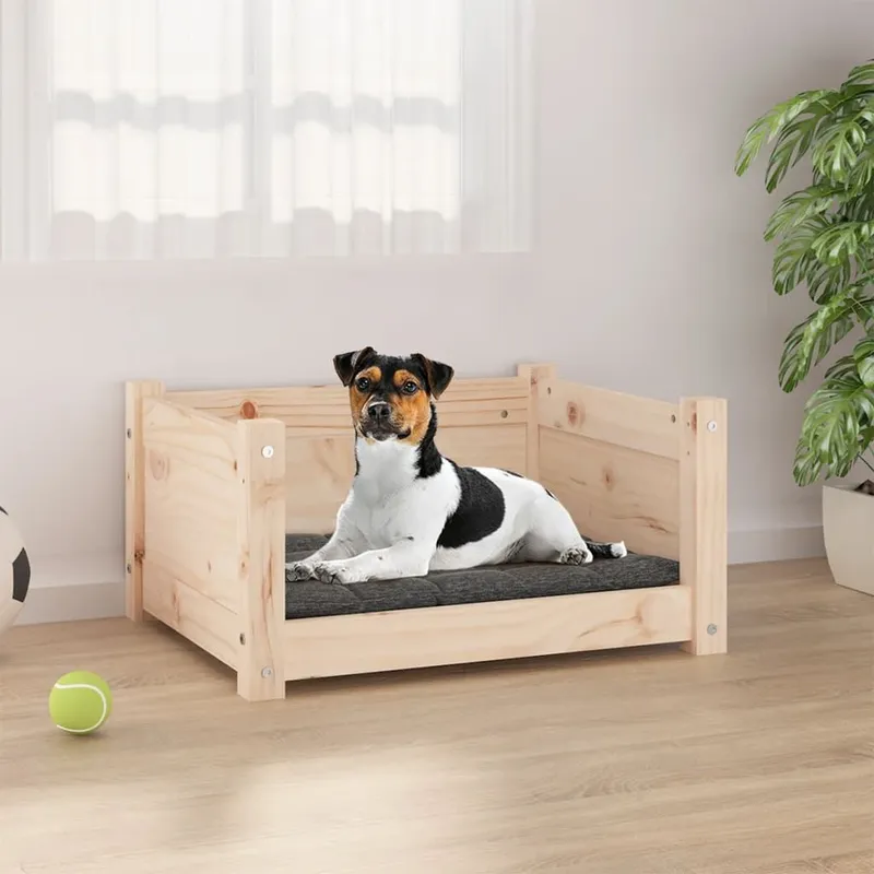 cuccia per cane 55,5 x 45,5 x 28 cm legno massiccio pino