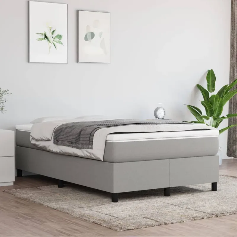 letto boxspringgestell Hellgrau 120x200 cm tessuto