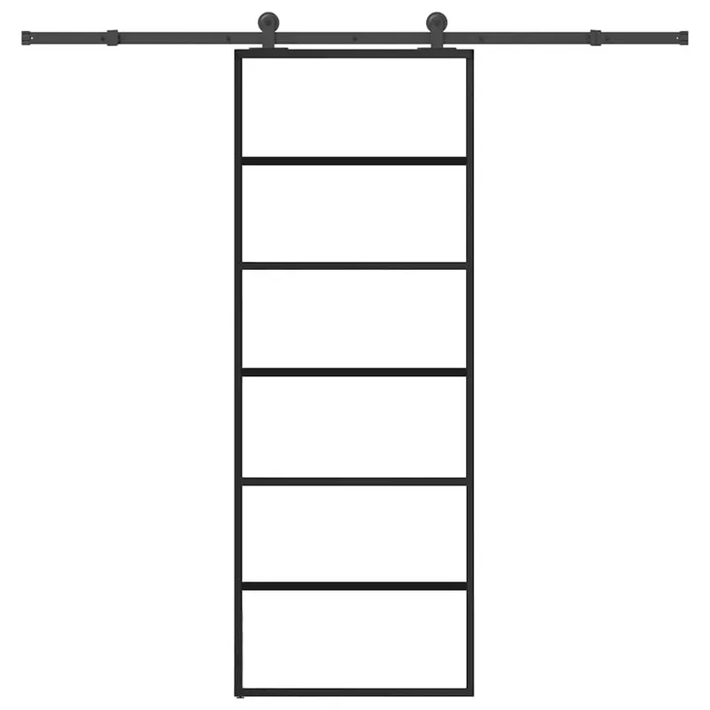 sliding door with Beschlag 76x205 cm ESG-glass & aluminium