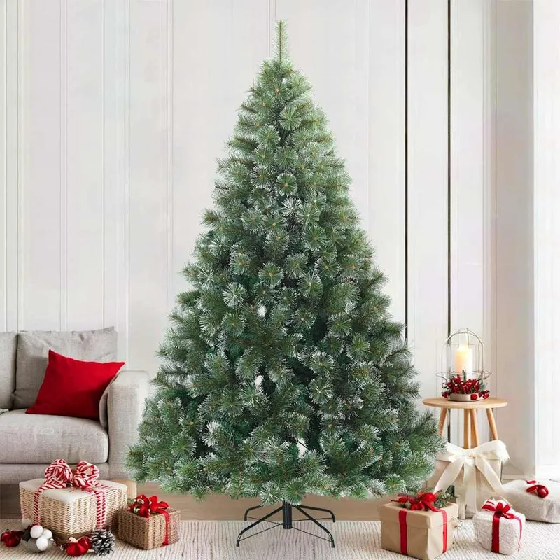 artificial Scharnier-Weihnachtsbaum schneebedeckt green 210 cm