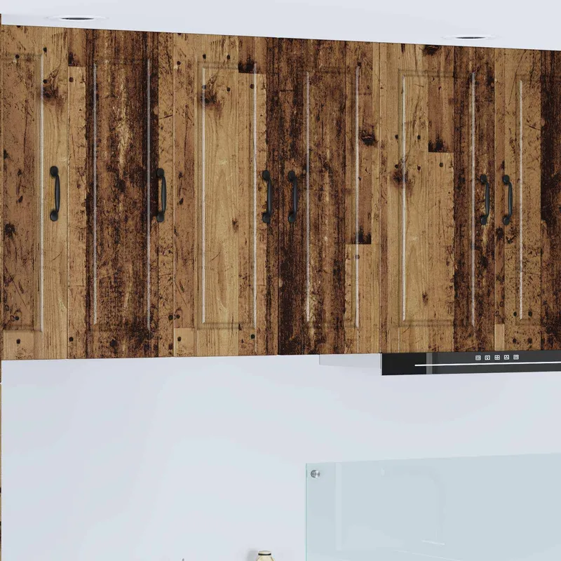 Meuble mural PORTO 2 pc Bois ancien Bois d'ingénierie