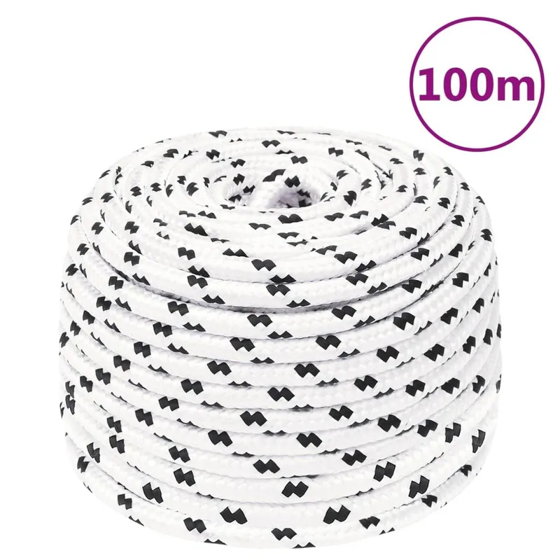 Arbeitsseil Weiß 10 mm 100 m Polyester