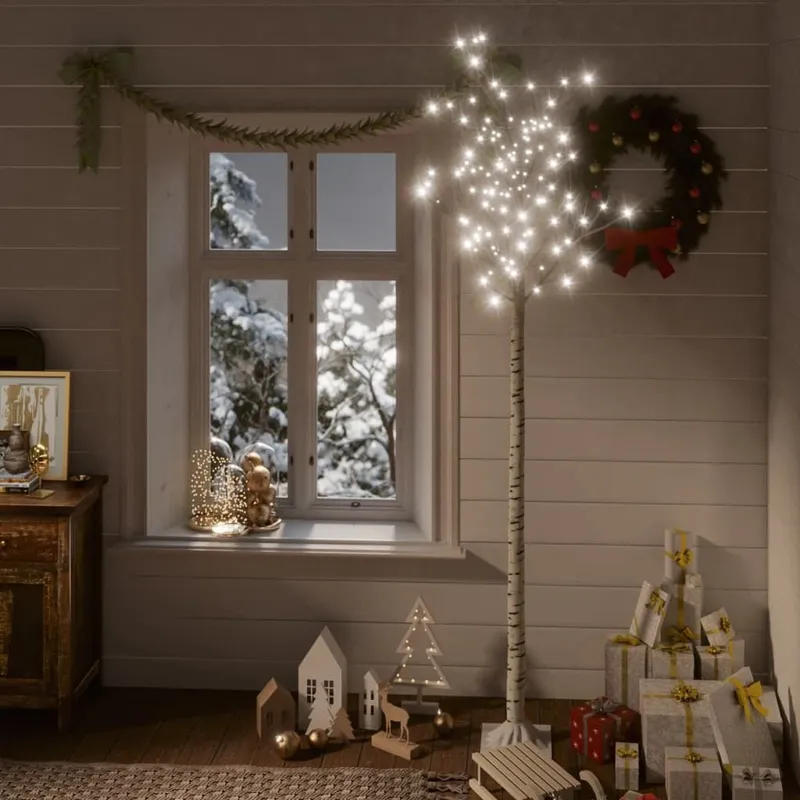 Albero di Natale 220 LED bianco freddo 2,2 m interni/esterni