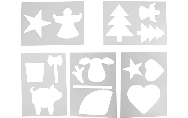 Creativ Company Schablone Weihnachten 5 pezzi