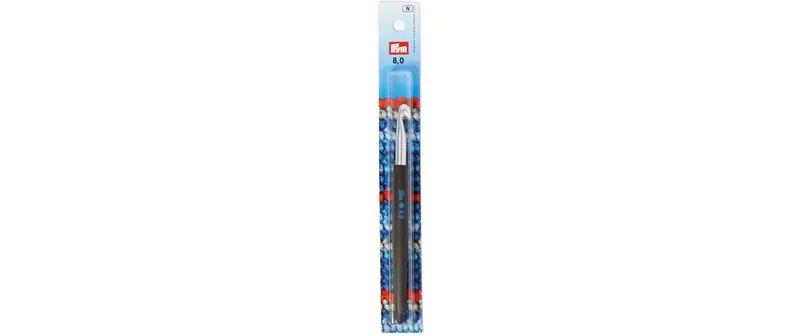 Prym Häkelnadel Softgriff, 8.00 mm noir