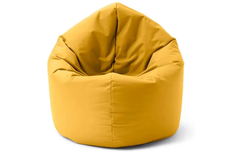 Lumaland Runder Sitzsack 2 in 1, 300 l Polyester (PES), Gelb