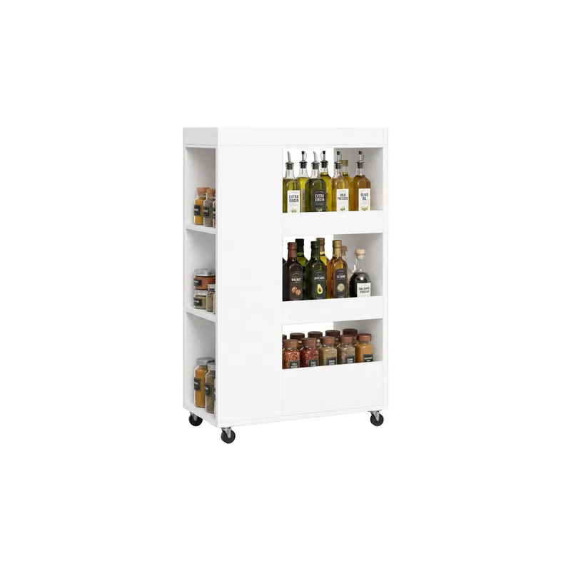 relaxdays Nischenordnungswagen 18 x 85 x 60 cm, Weiss