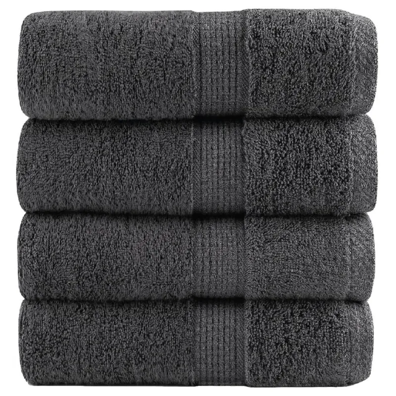 Premium-Waschtücher SOLUND 4 Stk. Anthrazit 30x30 cm 600 g/m²