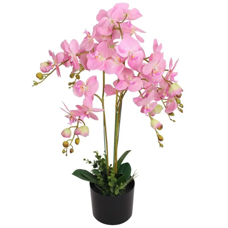 Künstliche Orchidee con Topf 75 cm rosa