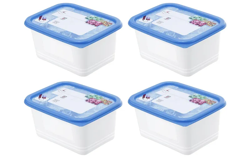 rougeho Vorratsbehälter Domino Dekor 4 pièces, 0.75 l, transparent