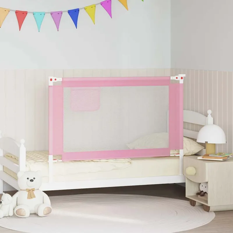 Kleinkind-Bettschutzgitter Rosa 120x25 cm Stoff