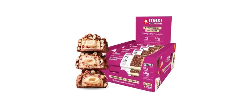 Maxi Nutrition Creamy Core Protein Bar Erdbeere, 12 x 39 g