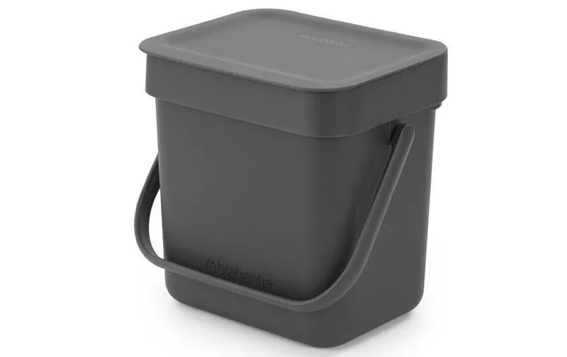 Brabantia Komposteimer Sort & Go 3 l, grigio