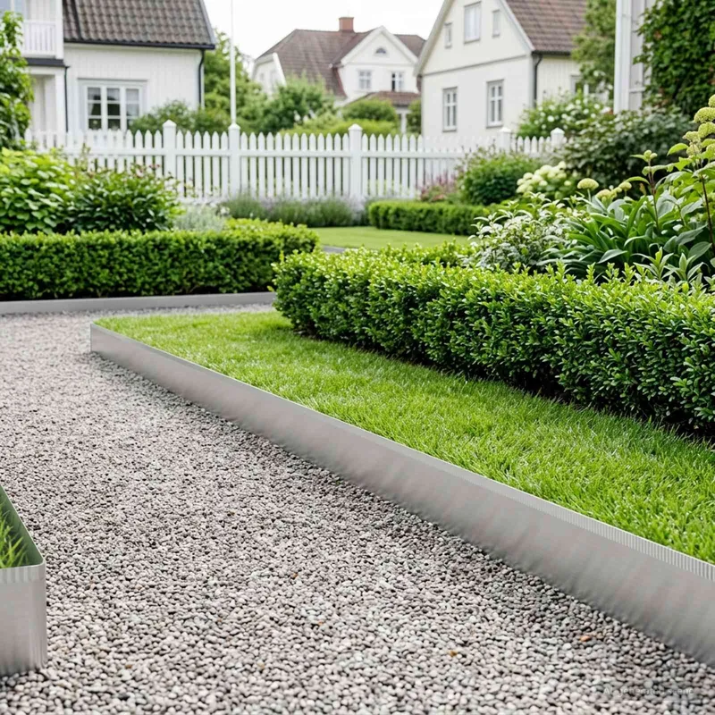 Bordure de Pelouse 10 m x 15 cm Acier galvanisé Argenté