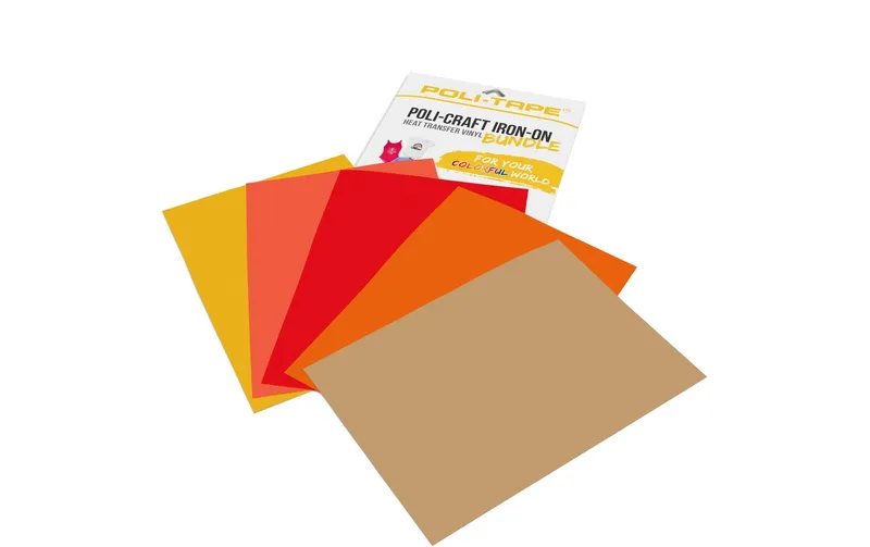 Poli-Tape Aufbügelfolie Sommer A4, mehrfarbig, 5 pezzi
