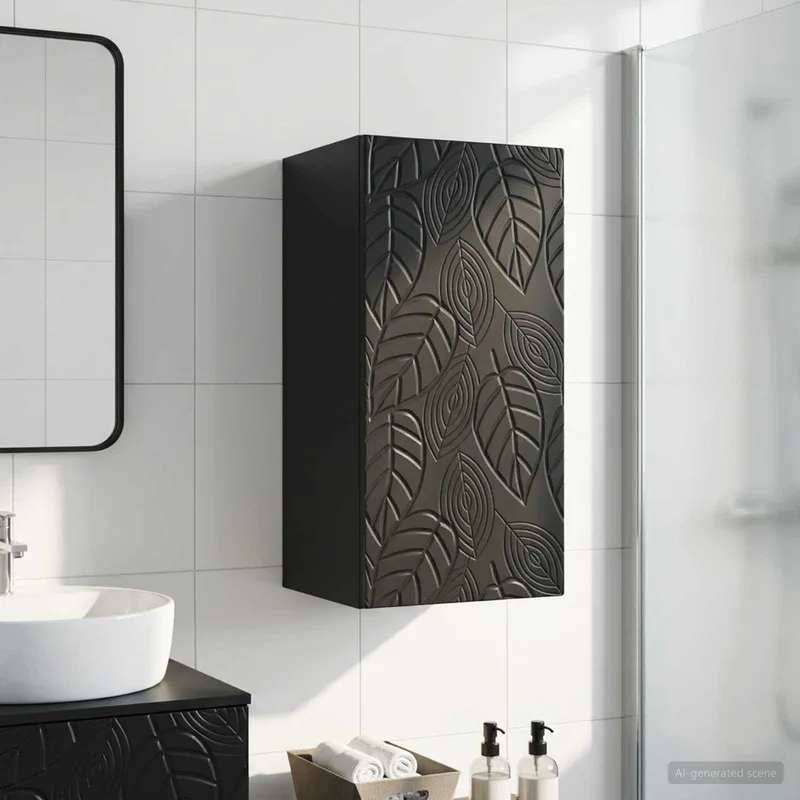 Badezimmer-Wandschrank DELFT nero 30 x 31 x 59 cm