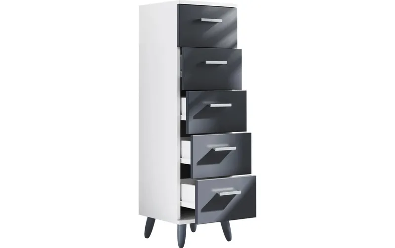 VCM chest of drawers Landos M 30 x 100 cm, white/anthracite