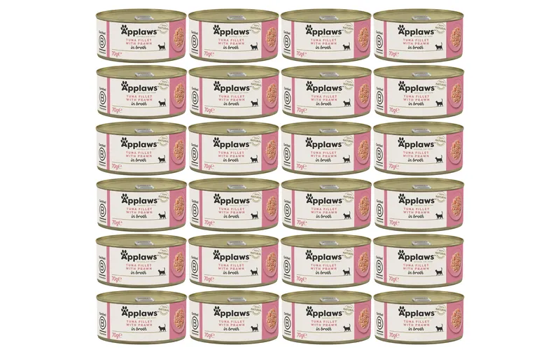 Applaws Nassfutter Dose Thunfischfilet & Garnelen, 24 x 70 g