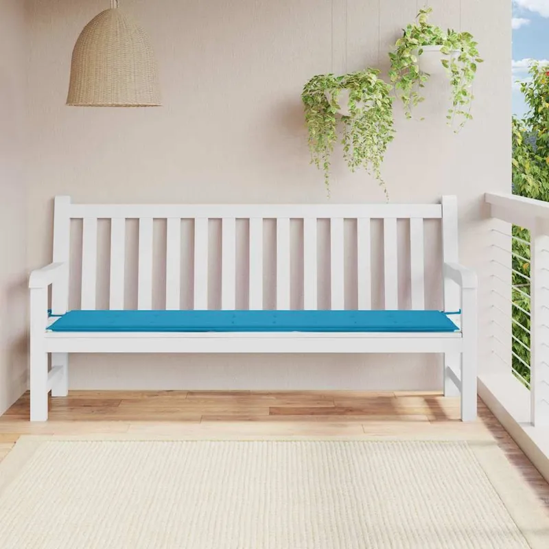 Gartenbank-Auflage Blau 200x50x3 cm Oxford-Gewebe