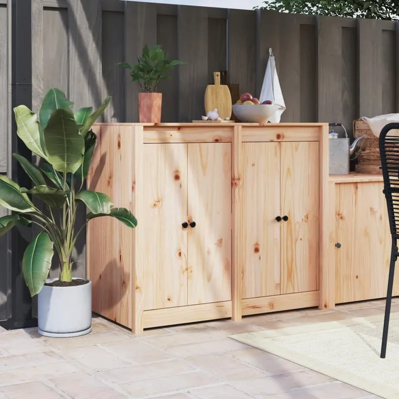 Portes de cuisine d'extérieur MEPPEL 2pcs 50x9x82cm bois de pin massif